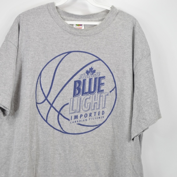 Labatt Blue Light Mens XL Basketball T Shirt Gray - Picture 2 of 5
